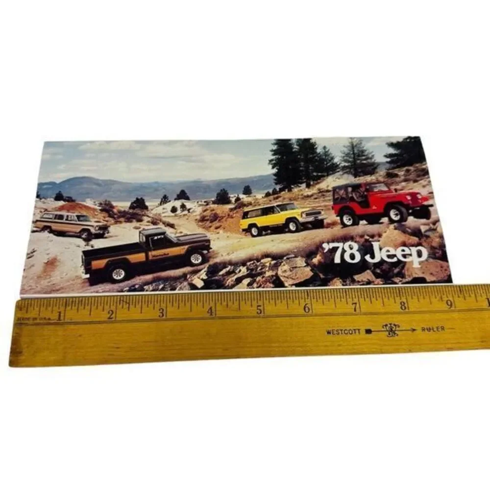 1978 JEEP Color Sales Brochure Booklet Folded‎ Information Phamplet Model List